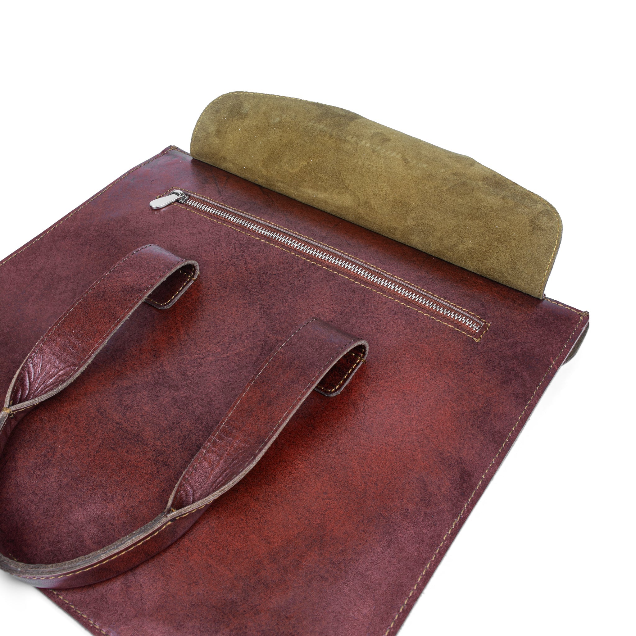 Heritage Luxe Maroon Leather Sleeve-3