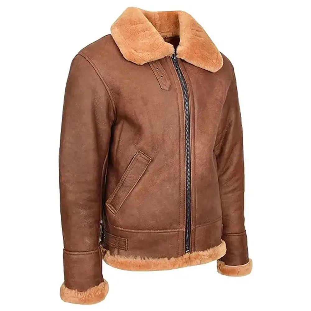 Men’s Vintage B3 Shearling Aviator Jacket-0