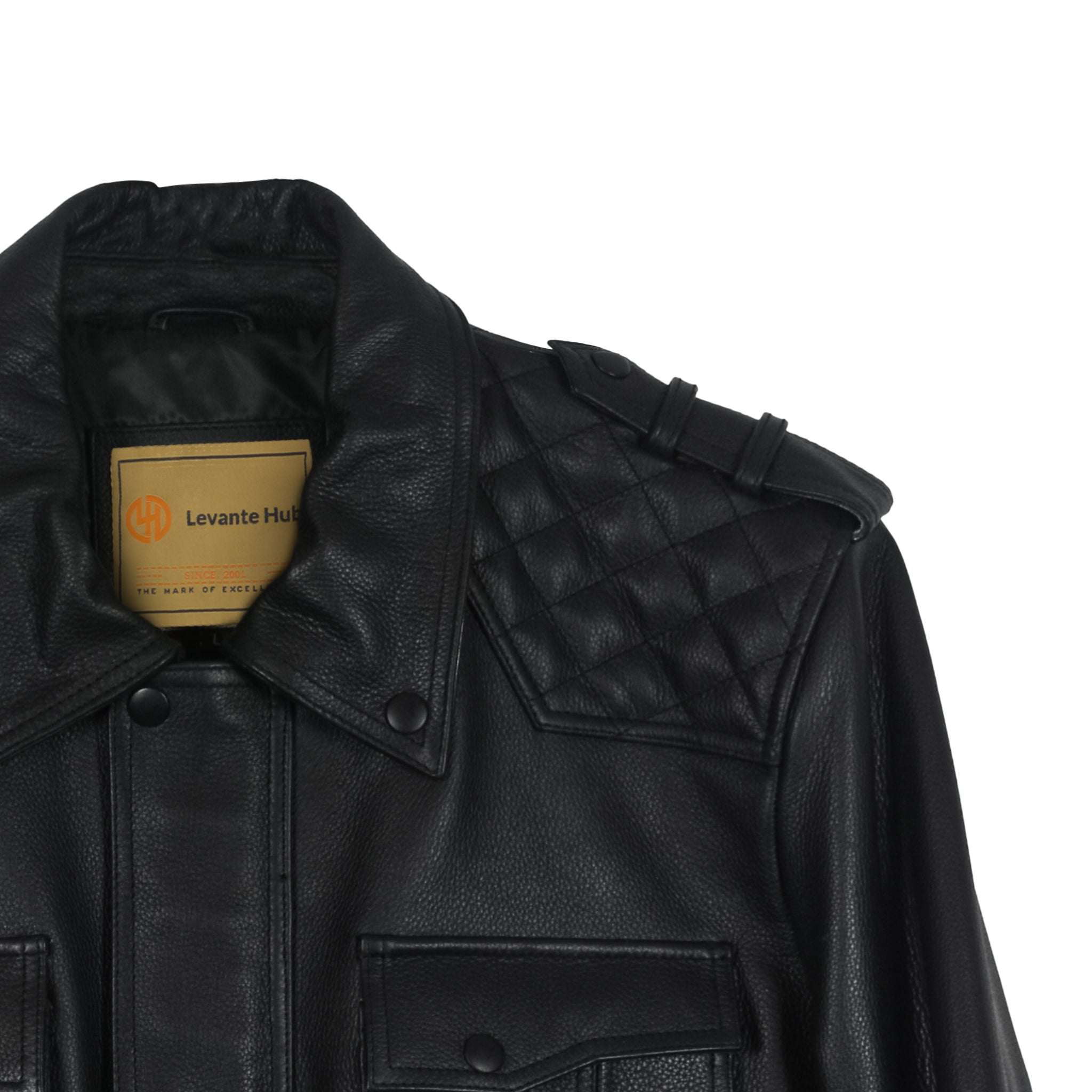 Classic Utility Quilted Leather Jacket