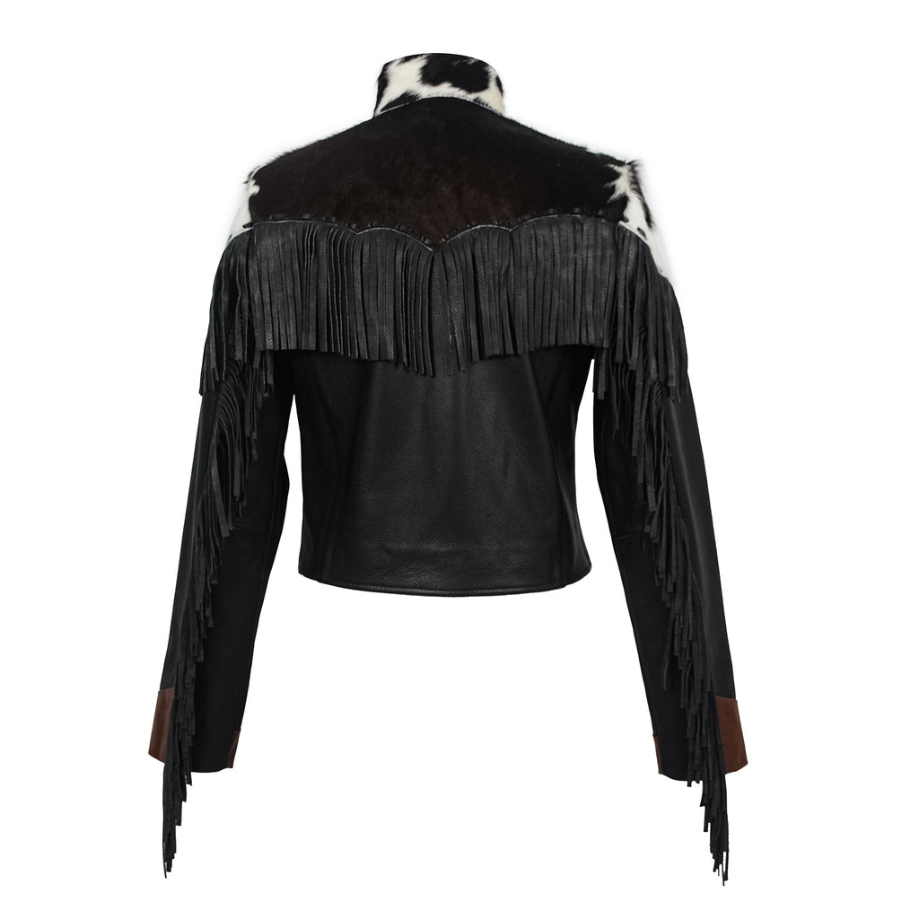 Dakota Fringe Leather Jacket-3