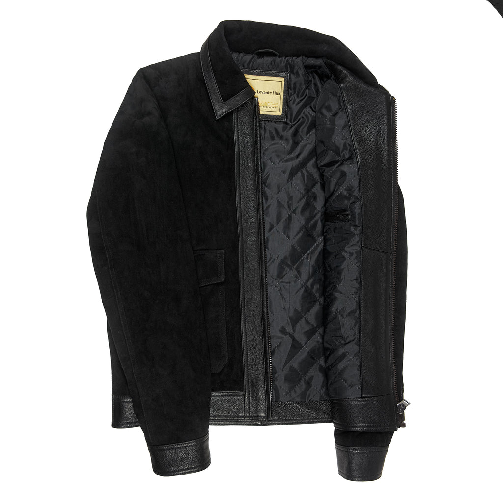 Shadowline Goat Suede Jacket – Matte Black