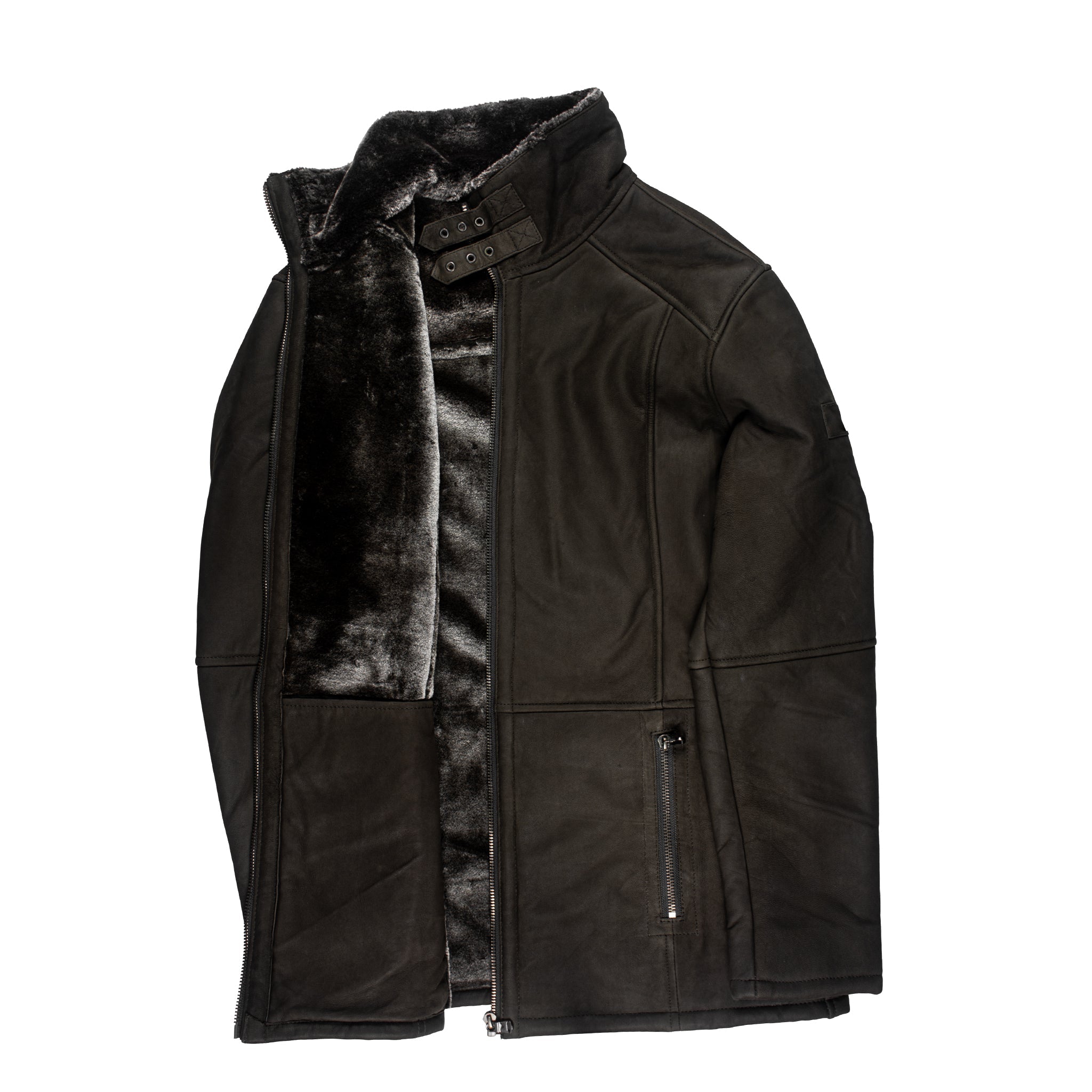 Premium Faux Fur Lined Leather Jacket