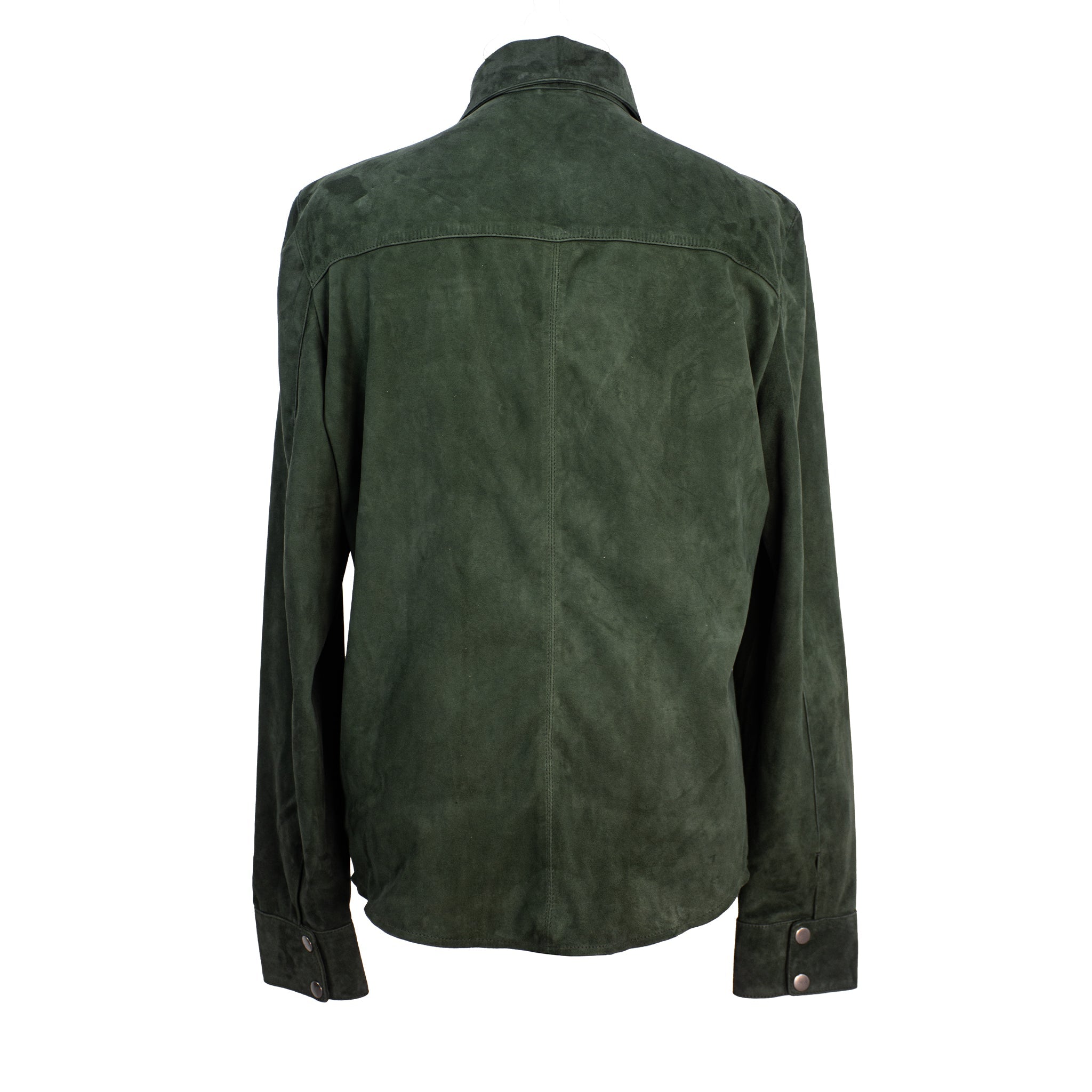 Verdant Ridge Forest Green Suede Shirt