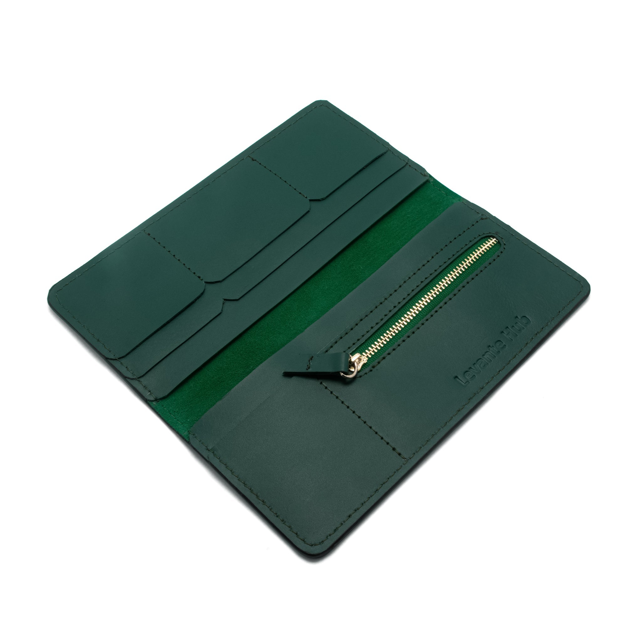 Forest Line Wallet – Cow Leather with Goat Suede Lining-2