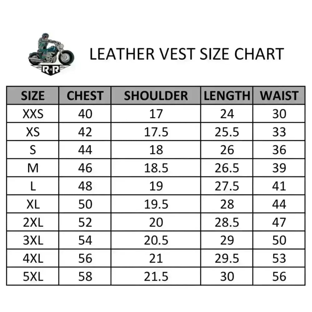 Men's Classic Brando Motorcycle Leather Vest-3