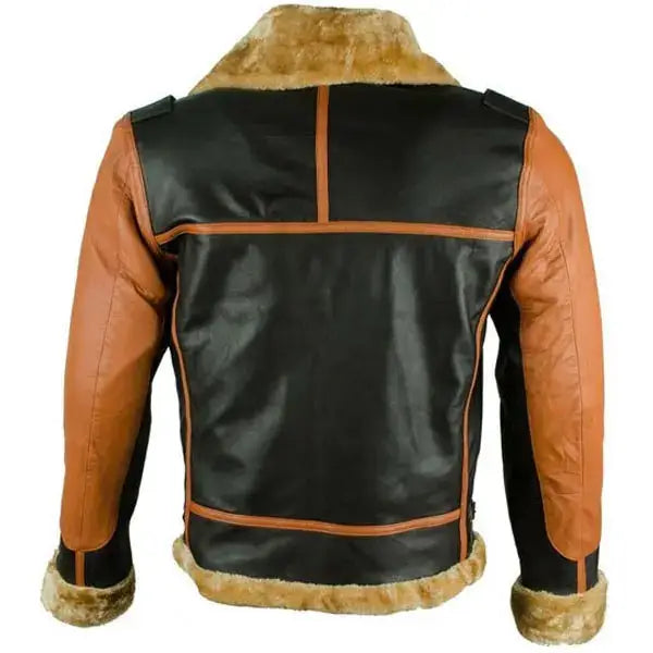 Men's Faux Shearling Bomber Jacket-1